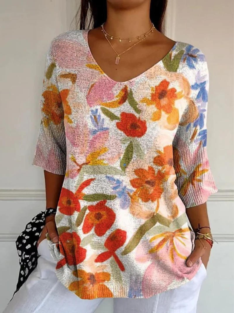 Nellie | Painterly Floral Top