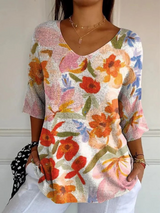 Nellie | Painterly Floral Top