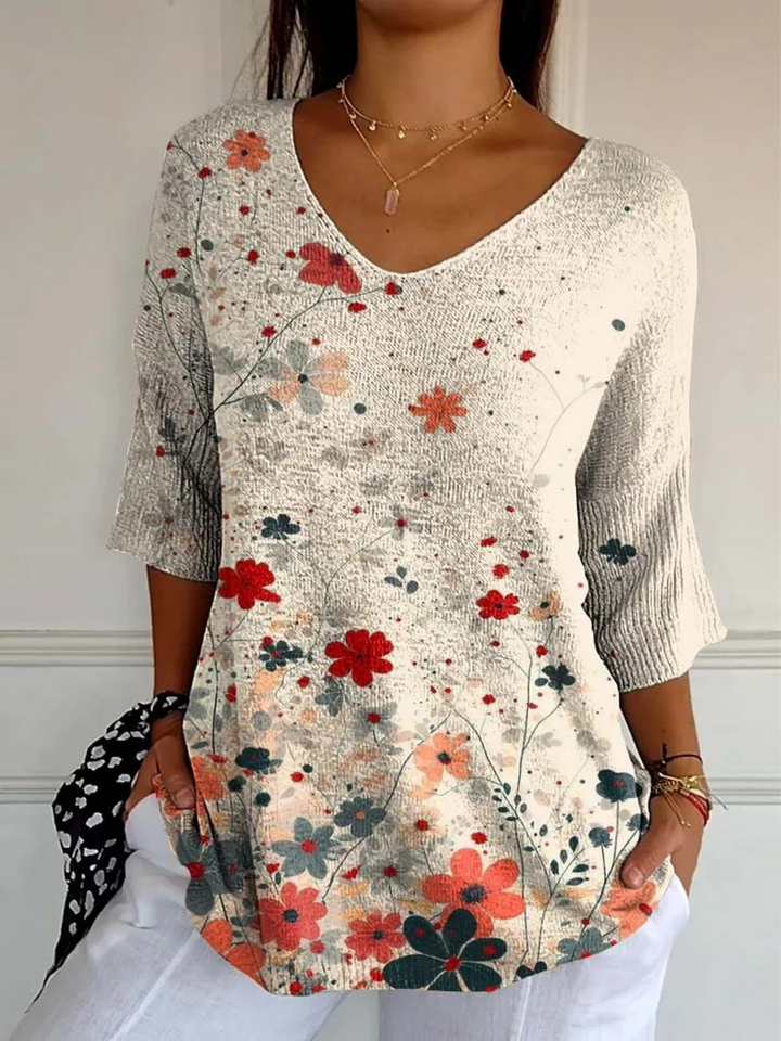 Bridgette | Floral V-Neck Top