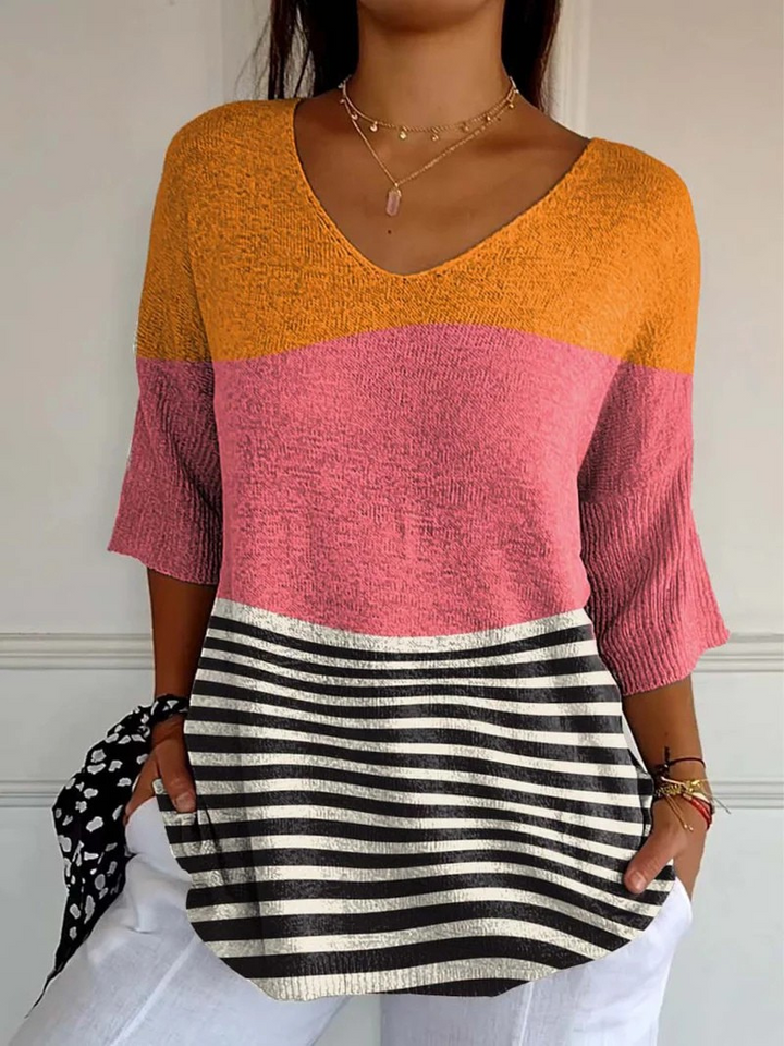 Callista | Colour-Block Relaxed Pullover