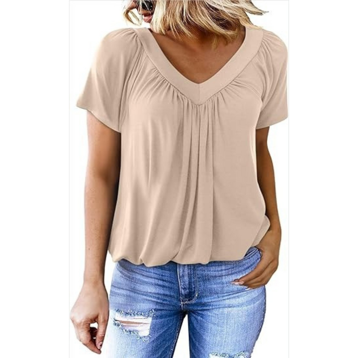 Heather | Softly Draped V-Neck Top