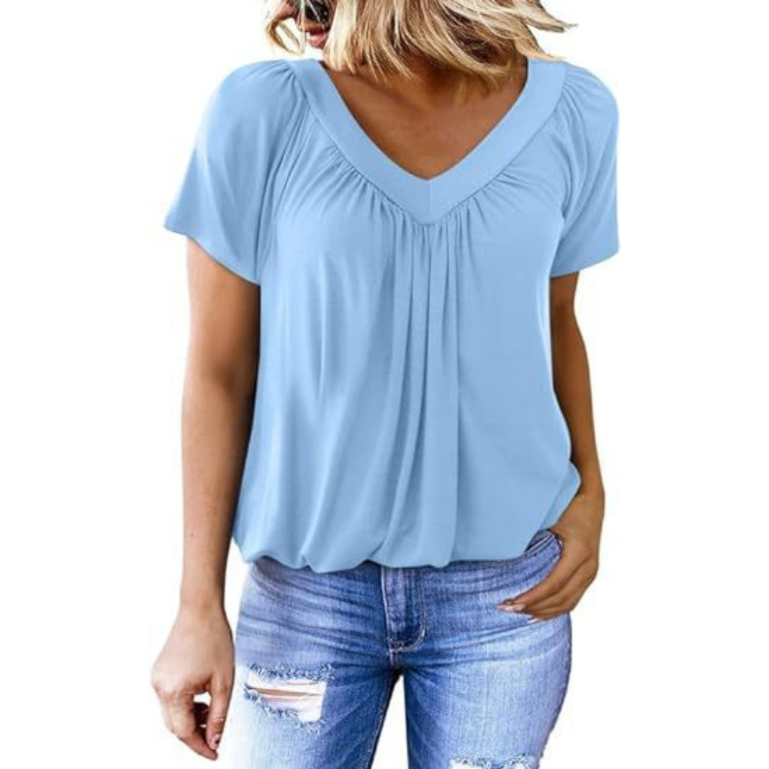 Heather | Softly Draped V-Neck Top
