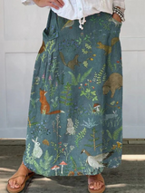 Opal | Woodland Print Pocket Skirt