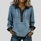 June | Collared Button Henley Top