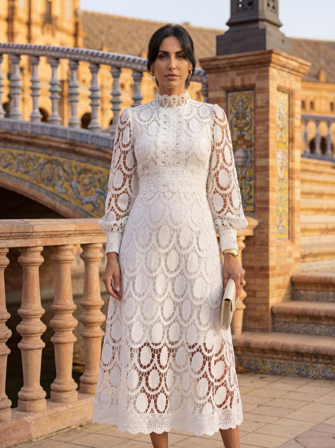 Emmeline | Elegant Lace Midi Dress