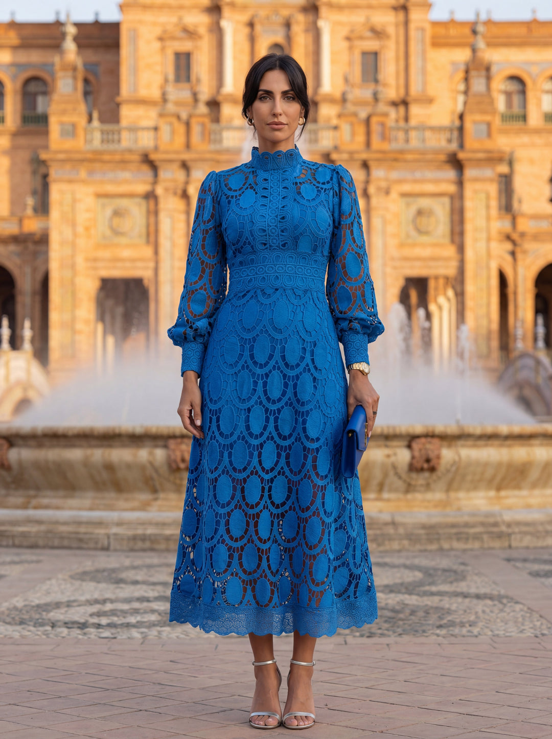 Emmeline | Elegant Lace Midi Dress