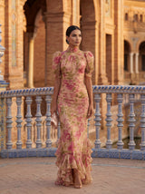 Eugenie | Floral High-Neck Maxi Dress