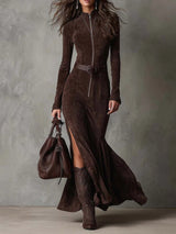 Estella | Tailored Belted Maxi Dress