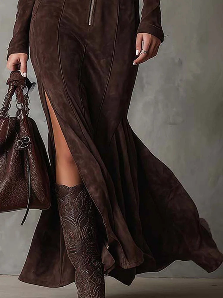 Estella | Tailored Belted Maxi Dress