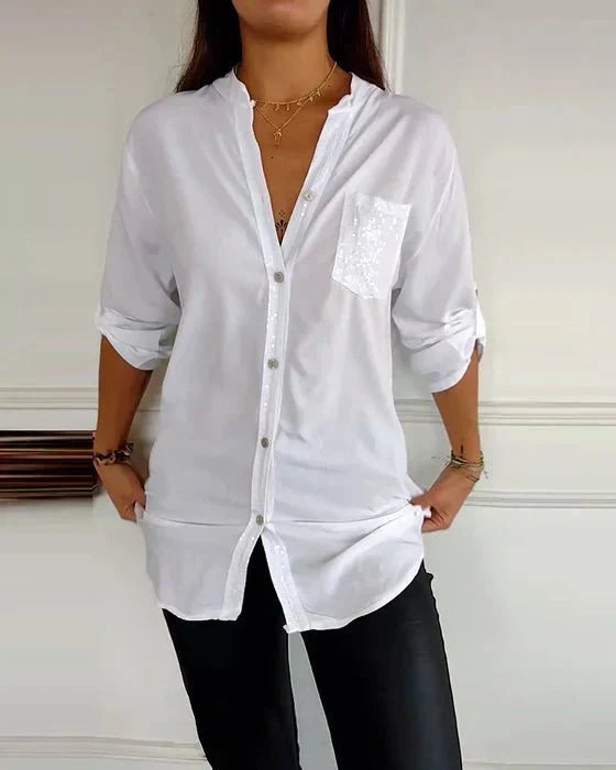 Blanche | Relaxed Button-Front Blouse