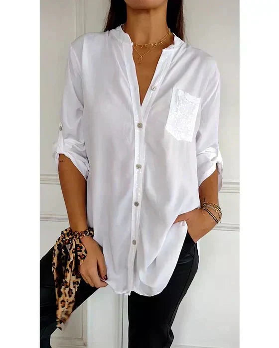 Blanche | Relaxed Button-Front Blouse