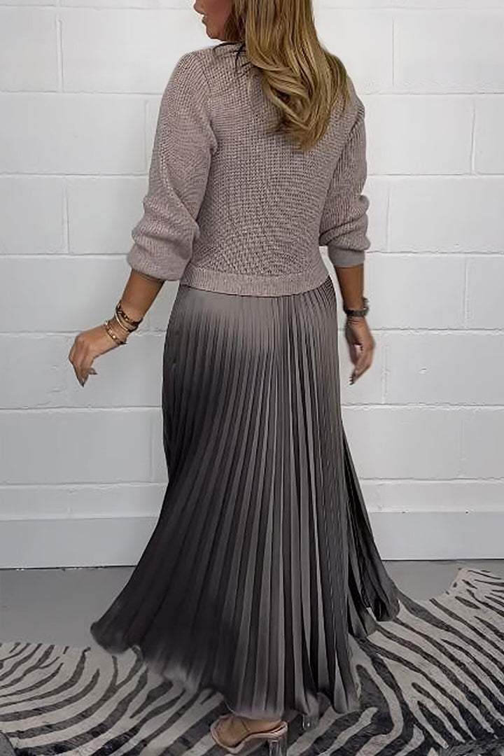 Celia | Elegant Pleated Two-Piece Set