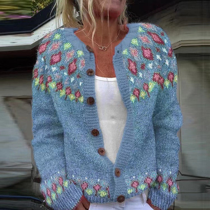 Meryl | Floral Nordic Cardigan
