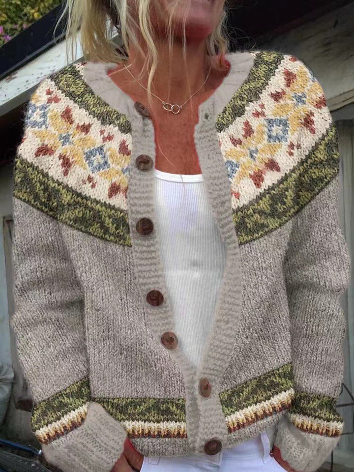 Signe | Nordic Pattern Cardigan