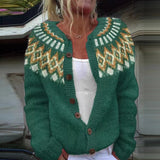Calla | Nordic-Pattern Knit Cardigan