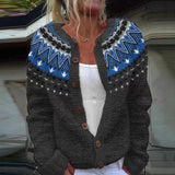 Elin | Nordic Patterned Button-Front Cardigan