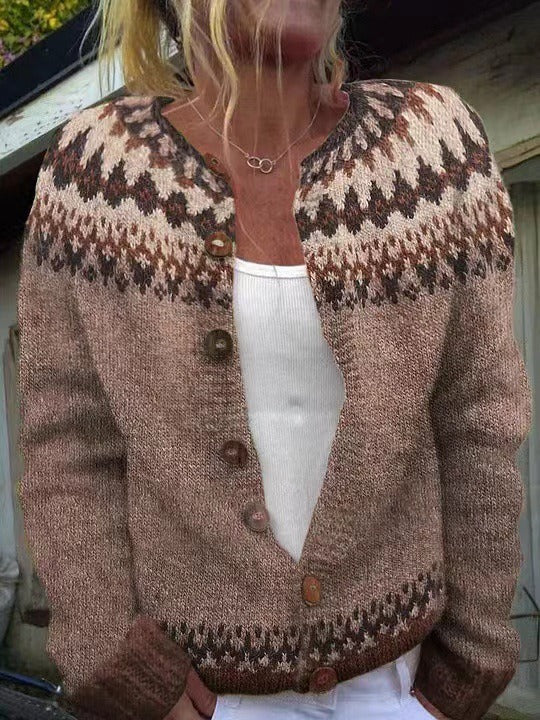 Heidi | Nordic-Inspired Patterned Cardigan