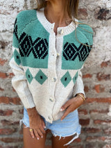 Marlee | Patterned Button-Front Cardigan