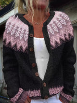 Anja | Nordic-Pattern Button Cardigan