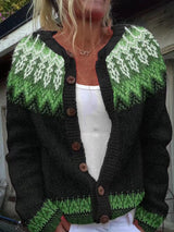 Karin | Patterned Nordic Knit Cardigan