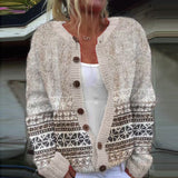 Marion Brook | Nordic-Pattern Button Cardigan