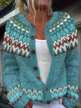 Liv | Nordic Patterned Knit Cardigan