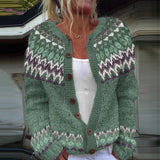 Della | Nordic-Patterned Knit Cardigan