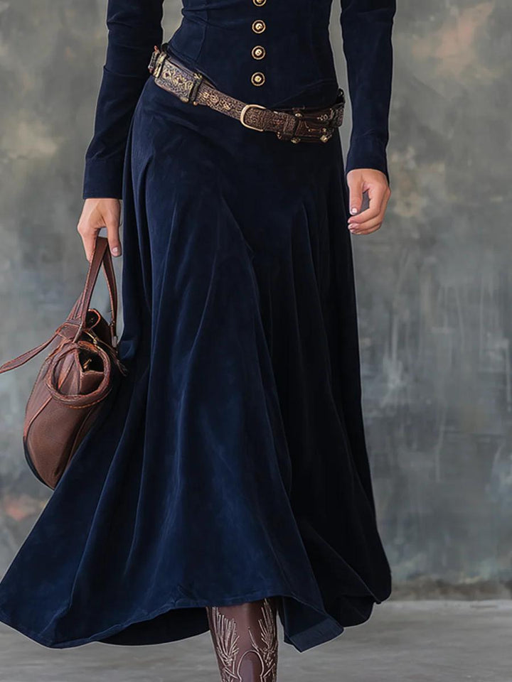 Corabelle | Buttoned Belted Maxi Dress