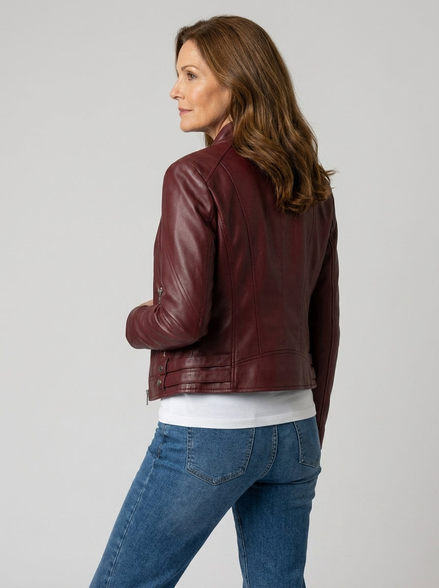 Lauren | Zip-Front Biker Jacket