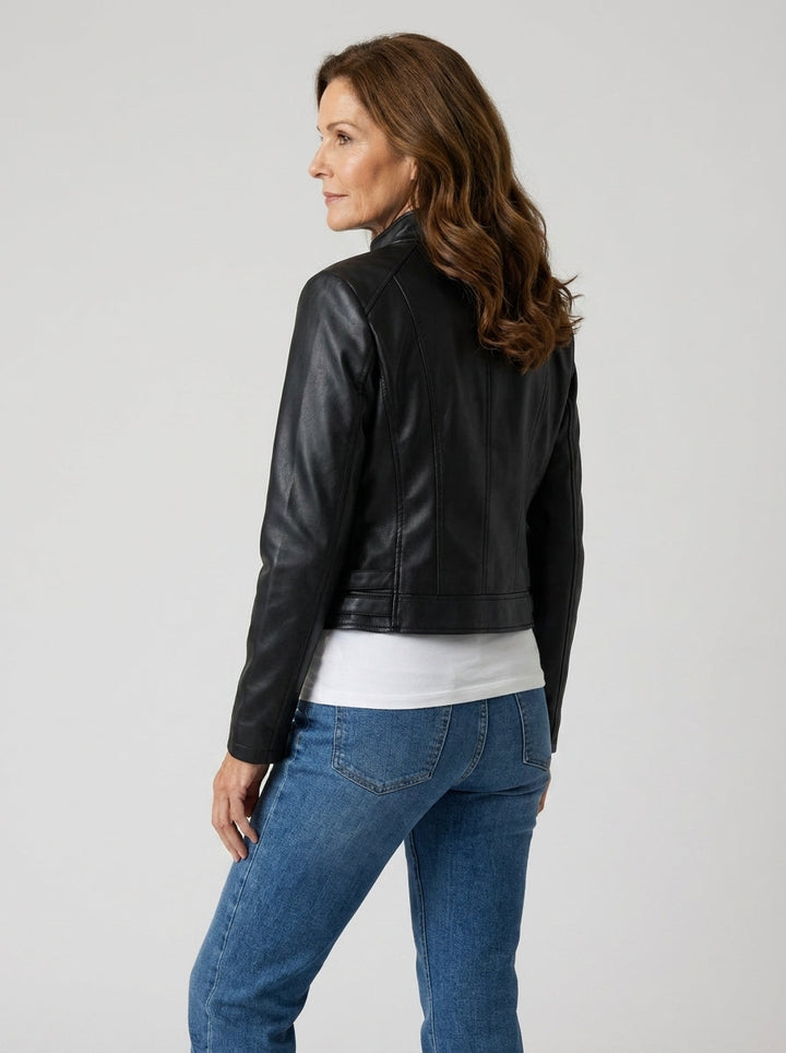Lauren | Zip-Front Biker Jacket