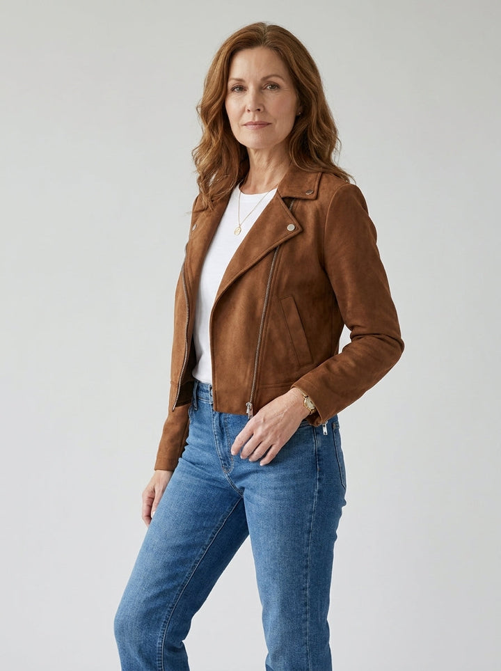 Camryn | Cropped Biker Jacket