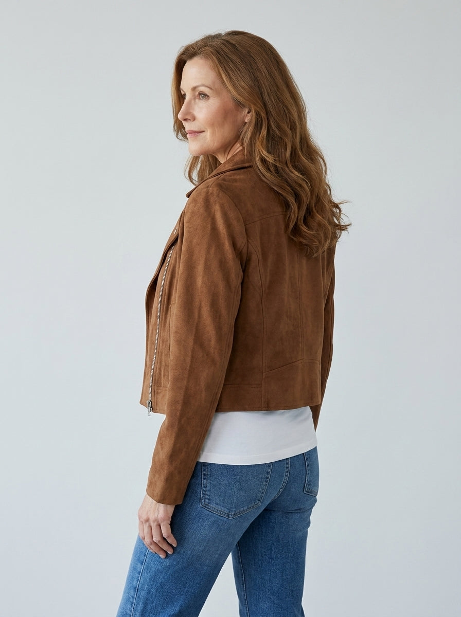 Camryn | Cropped Biker Jacket