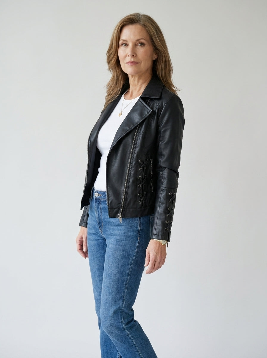 Delilah | Laced Biker Jacket