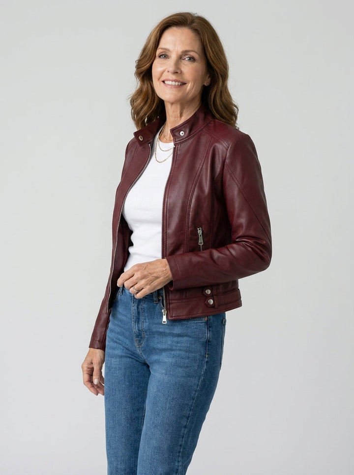 Lauren | Zip-Front Biker Jacket
