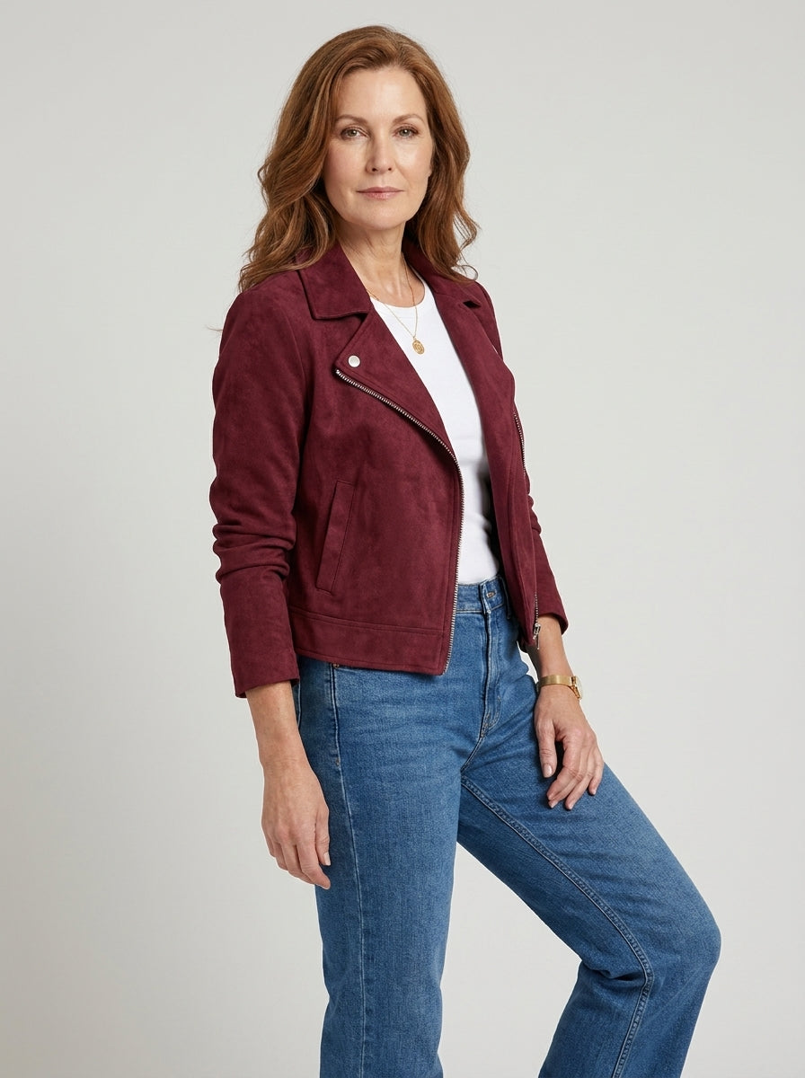 Camryn | Cropped Biker Jacket
