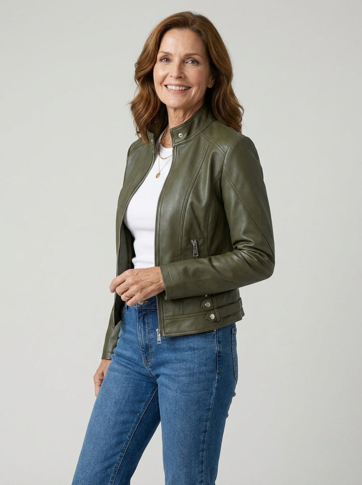 Lauren | Zip-Front Biker Jacket