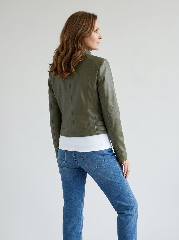 Lauren | Zip-Front Biker Jacket