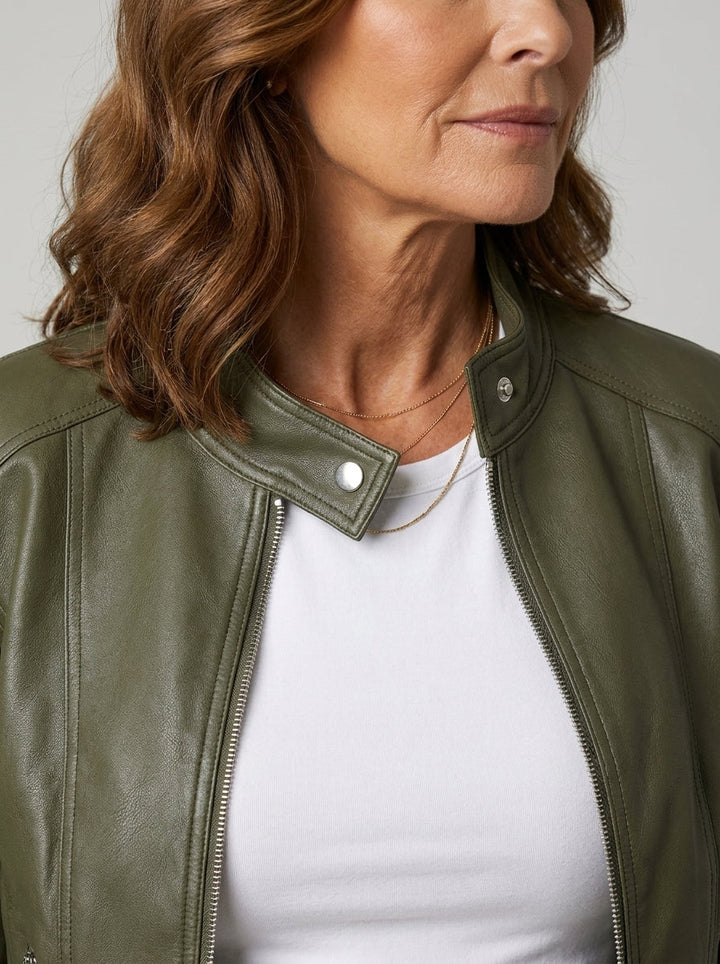 Lauren | Zip-Front Biker Jacket