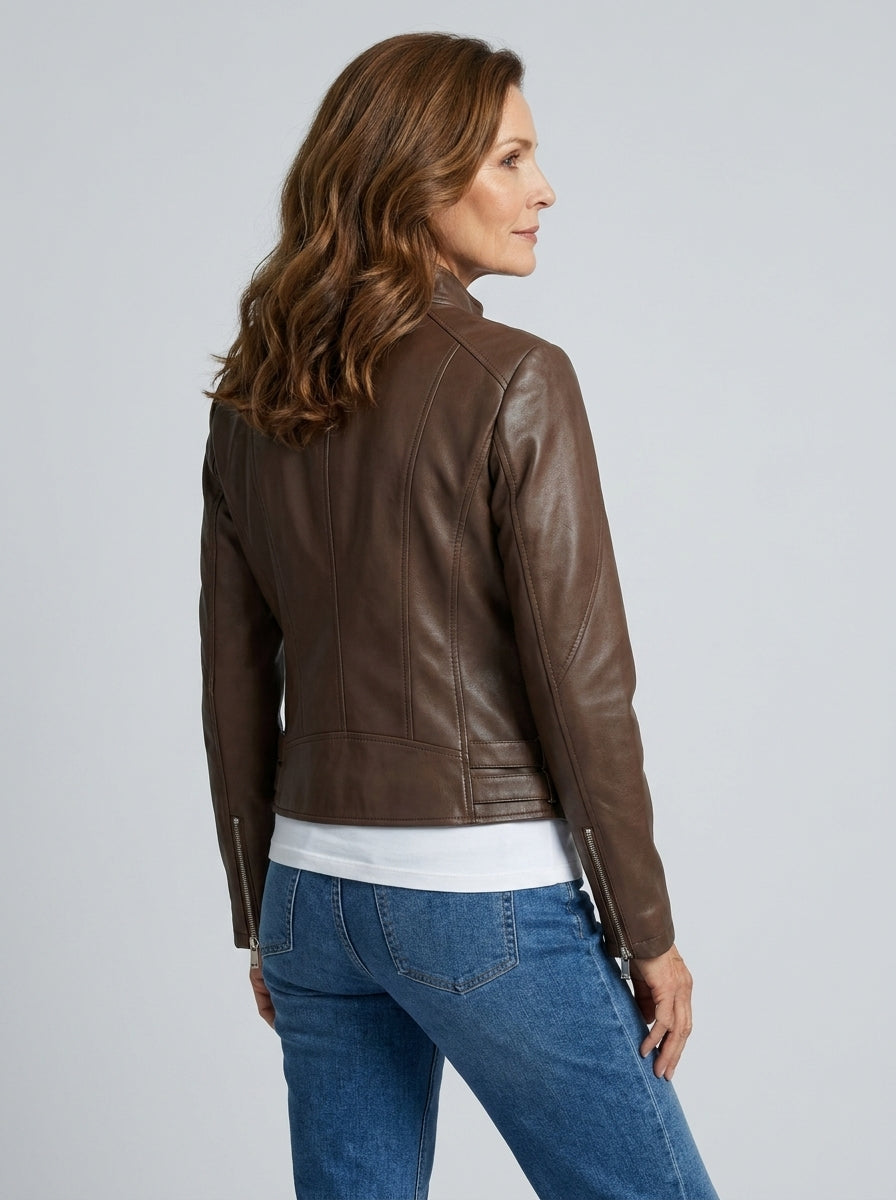 Lauren | Zip-Front Biker Jacket