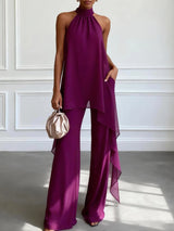 Eugenie | Flowing Halter Two-Piece Set