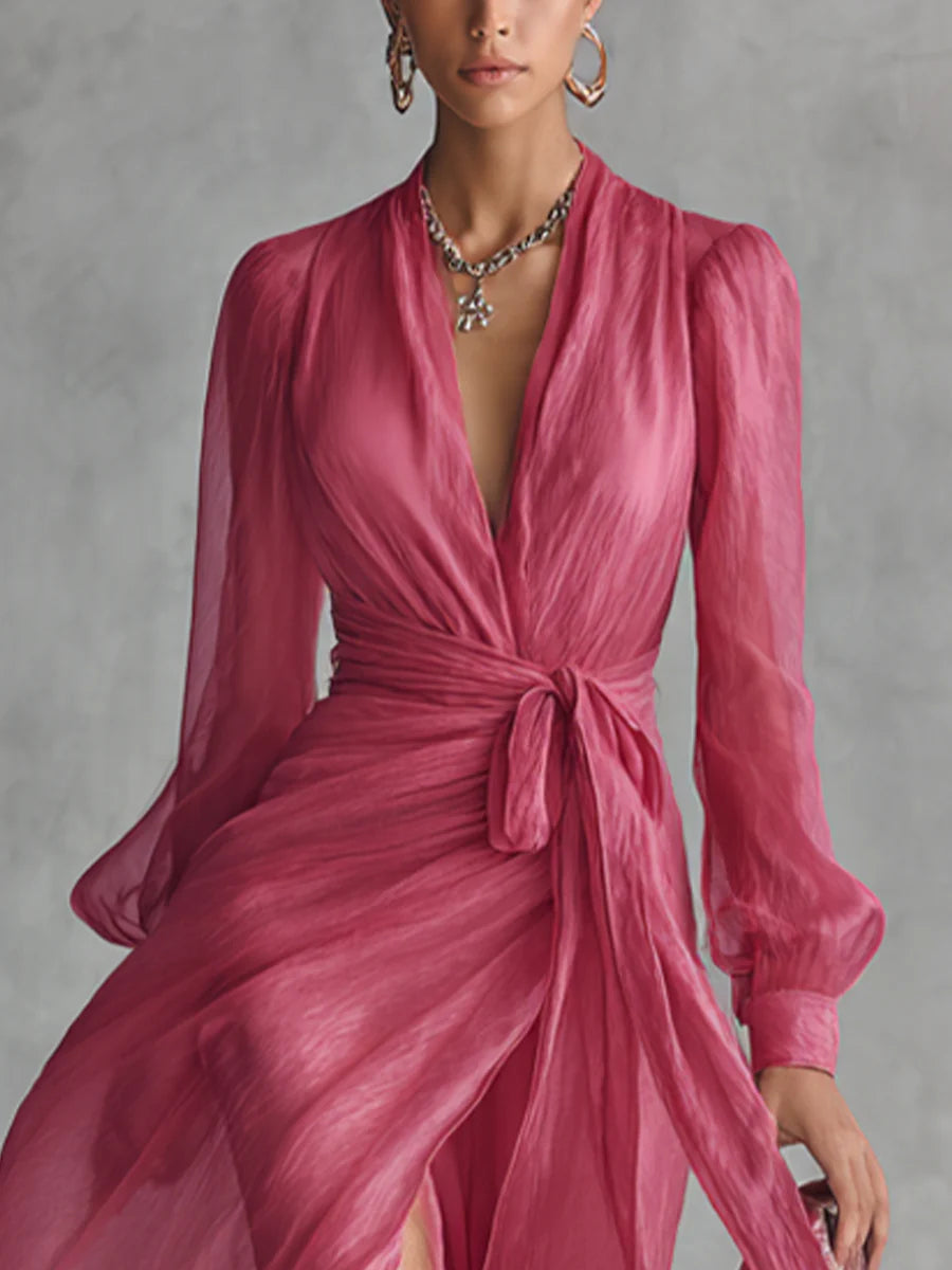 Anastasia | Flowing V-Neck Maxi Dress