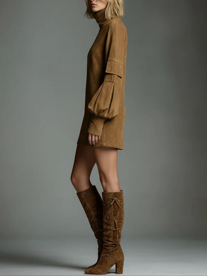 Georgiana | Vintage-Inspired Turtleneck Mini Dress
