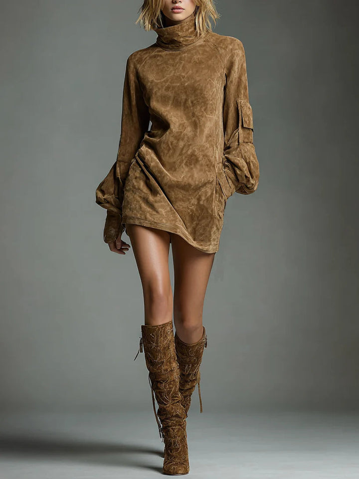 Daria | Relaxed High-Neck Mini Dress