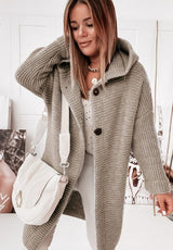 Maisie | Cosy Hooded Longline Cardigan
