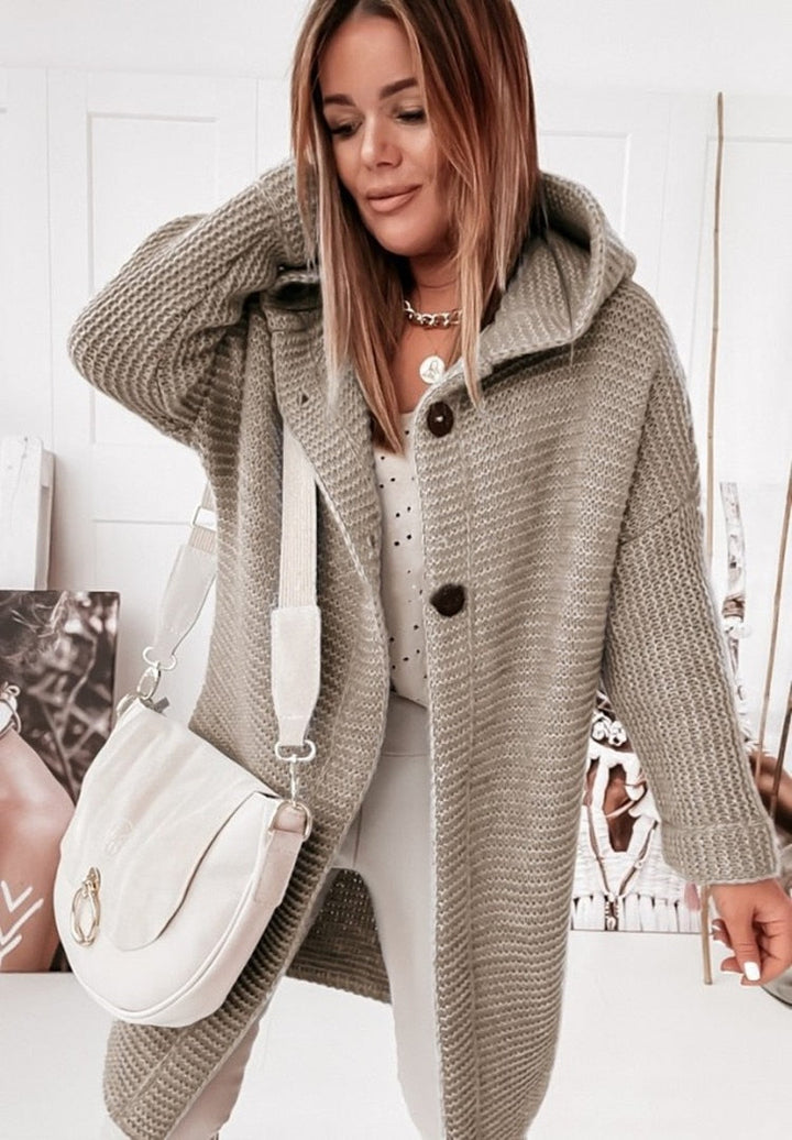 Maisie | Cosy Hooded Longline Cardigan