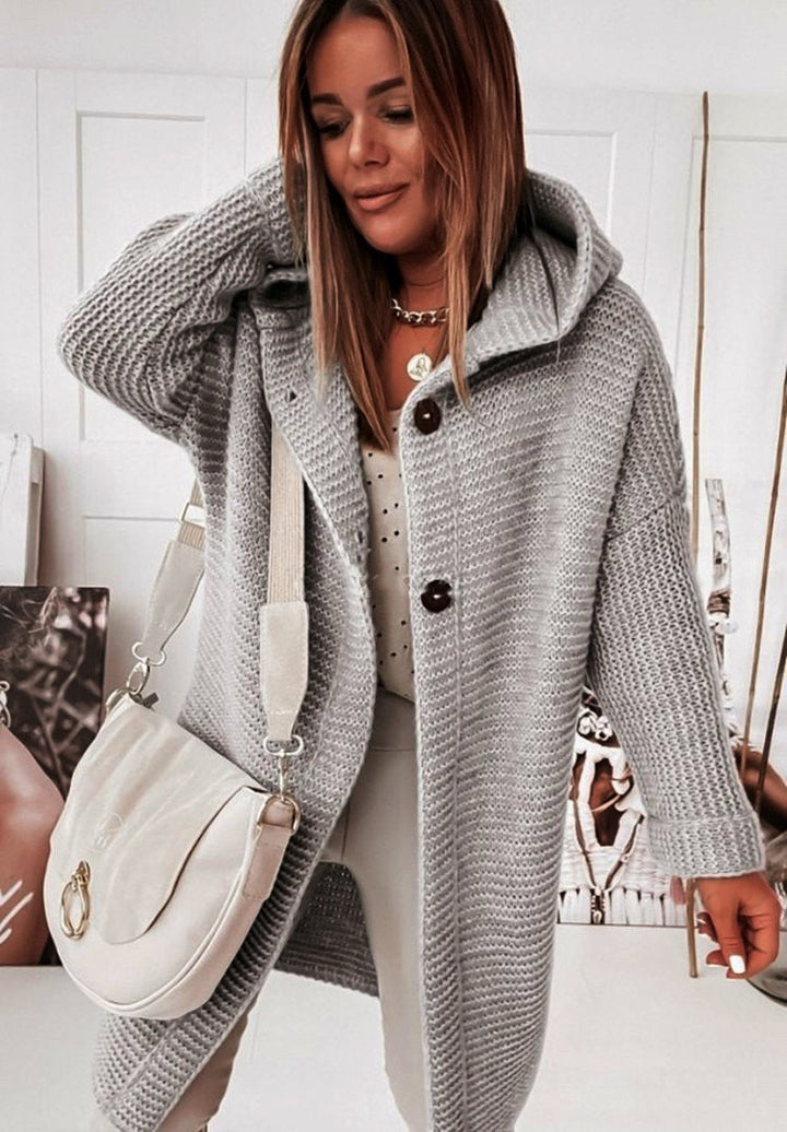 Maisie | Cosy Hooded Longline Cardigan