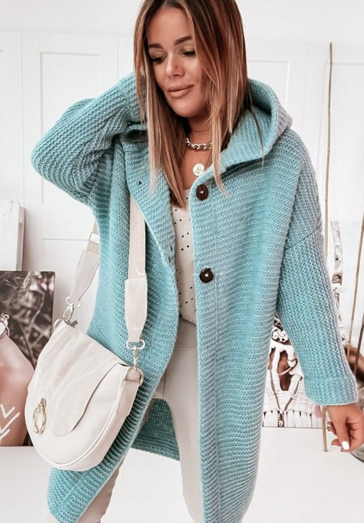 Maisie | Cosy Hooded Longline Cardigan
