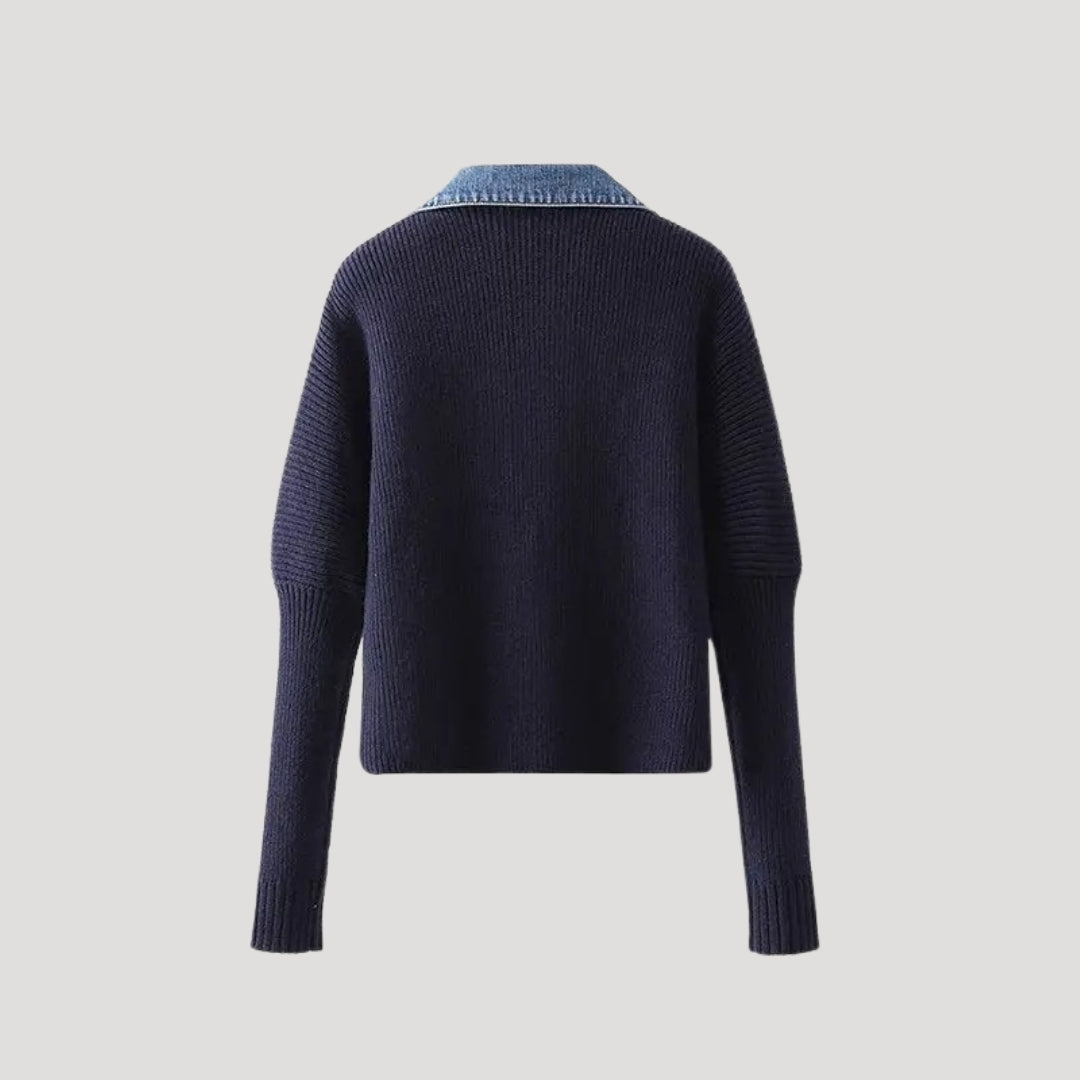 Valerie | Contrast-Trim Button Cardigan
