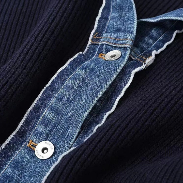 Valerie | Contrast-Trim Button Cardigan