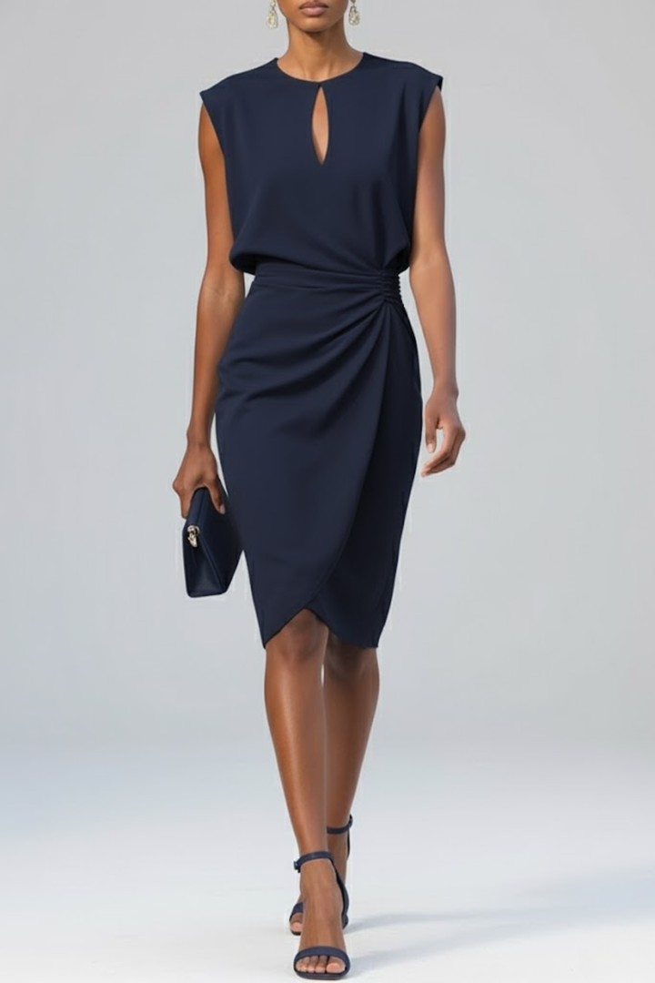 Cordessa | Draped Midi Dress